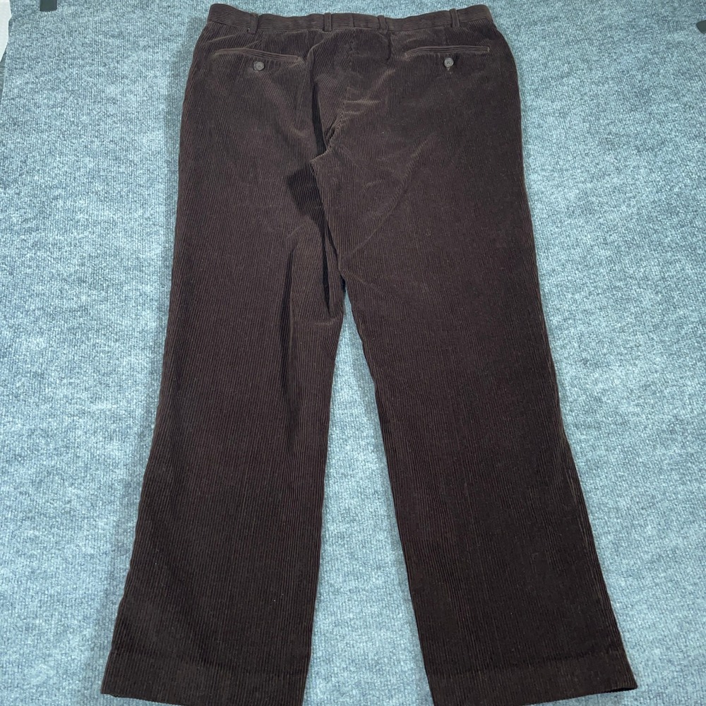 Lauren Ralph Lauren Pants Mens 38x32 Brown Corduroy Flat Front Pocket #AB452 - Picture 5 of 9
